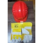 Industrial Helmet and Gloves for Workers