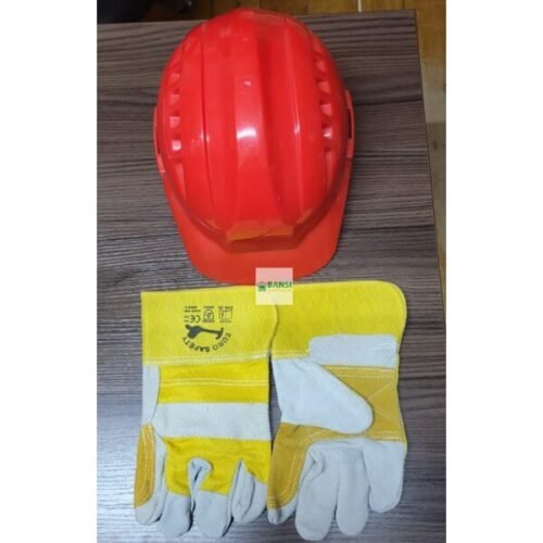 Industrial Helmet and Gloves for Workers