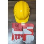 Construction PPE Helmet Gloves Combo