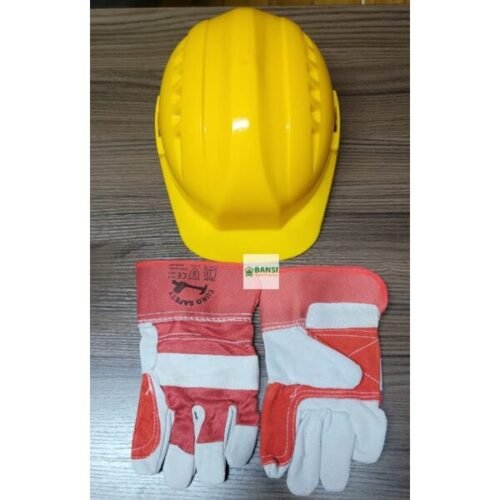 Construction PPE Helmet Gloves Combo