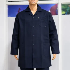 Premium Navy Blue Dustcoat for industrial workers, laboratories, warehouses, manufacturing plants, and professional workplaces in Kenya.