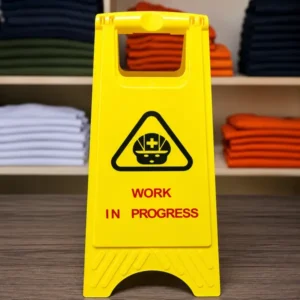 Work in Progress Caution Board